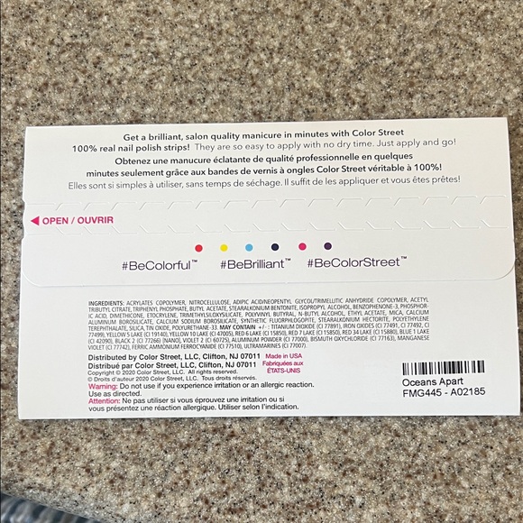 Color Street Oceans Apart Nail Polish Strips - Picture 3 of 3